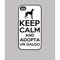 keep calm and adopt a greyhound - black