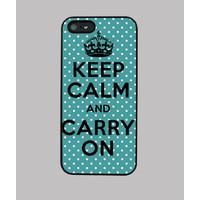 keep calm and carry on polka dots