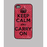 keep calm and carry on polka dots