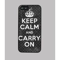 keep calm and carry on polka dots