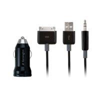 Kensington 2-in-1 Car Charger and AUX Audio Cable - Power adapter - car