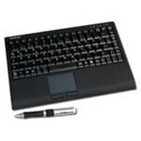 KeySonic Compact wireless keyboard with touch pad - black