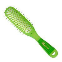 Kent Brushes CoolHogs Colourful Cushioned Nylon Ball-Tipped Hair Brush - Green