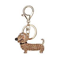 Key Chain Dog Key Chain Golden Black Metal