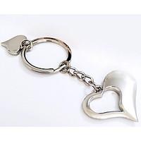 key chain heart shaped key chain silver metal
