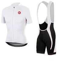 KEIYUEM Cycling Jersey with Bib Shorts Unisex Short Sleeve Bike Clothing SuitsQuick Dry Dust Proof Wearable Breathable Compression Back