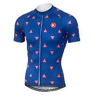 KEIYUEM Short Sleeve Cycling Jersey Unisex Bike JerseyBreathable Quick Dry Ultraviolet Resistant Front Zipper Antistatic Comfortable Back