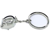 key chain leisure hobby key chain pig metal silver for boys for girls