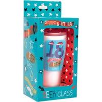 keepsakes milestone age beer glass 18th