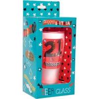 Keepsakes Milestone Age Beer Glass - 21st