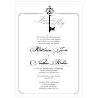 Key Monogram Invitation