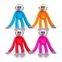 Keel Toys Deluxe 65cm Colourful Hanging Monkeys With Velcro Hands