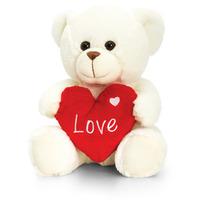 Keel Toys Cream Barney Bear With Heart - 25cm