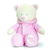 keel toys baby bear in romper 25cm pink