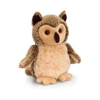 Keel Toys Owl - 18cm Cream & Grey