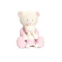 Keel Toys Baby Bear In Onesie With Teddy - 25cm Pink