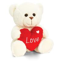 Keel Toys Cream Barney Bear With Heart - 30cm