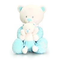 Keel Toys Baby Bear In Onesie With Teddy - 25cm Blue