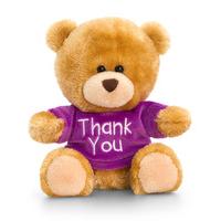 Keel Toys Pipp Thank You Bear T-shirt - 14cm Purple