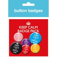 Keep Calm And Carry On Badge Pack