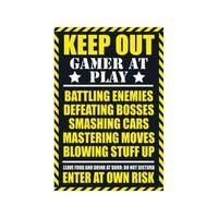 Keep Out Gamer At Play Poster