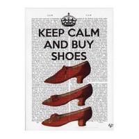 Keep Calm and Buy Shoes Card