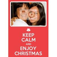 keep calm christmas photo upload card