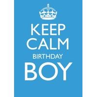 keep calm boy birthday card