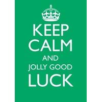keep calm luck good luck card