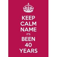 Keep Calm | Personalised Anniversary Card