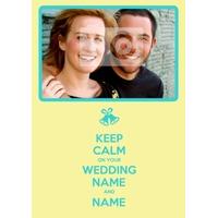 keep calm photo wedding card