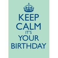 keep calm birthday card