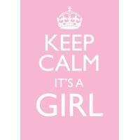 keep calm girl new baby card