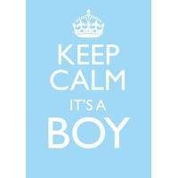 keep calm boy new baby card