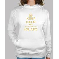 keep calm and gold sweatshirt lolaso