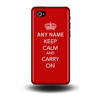 Keep Calm Red - Personalised Phone Cases