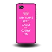 Keep Calm Pink - Personalised Phone Cases
