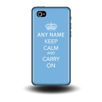 Keep Calm Blue - Personalised Phone Cases