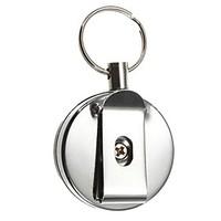 Key Chain Circular High Quality Key Chain / Retractable Silver StainlessSteel