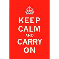 keep calm and carry on red by anonymous