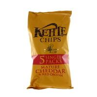Kettle Cheddar And Red Onion Crisps 5 Pack