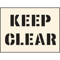 keep clear stencil 600 x 800mm