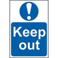keep out sign rpvc 200 x 300mm