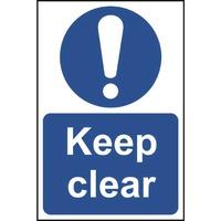 Keep clear - Self Adhesive Sticky Sign (200 x 300mm)