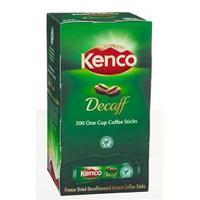 kenco 18g freeze dried decaffeinated one cup coffee sticks pack of