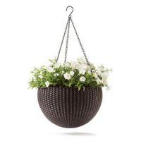 Keter Rattan-Effect Anthracite Hanging Planter 14 \