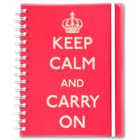 Keep Calm and Carry On Red Journal