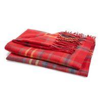 Keegan Red Tartan Woven Throw