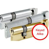 Keyed Alike 5 Pin Offset Key and Turn Euro Cylinder