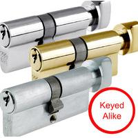 Keyed Alike 5Pin Euro Cylinders Key and Turn